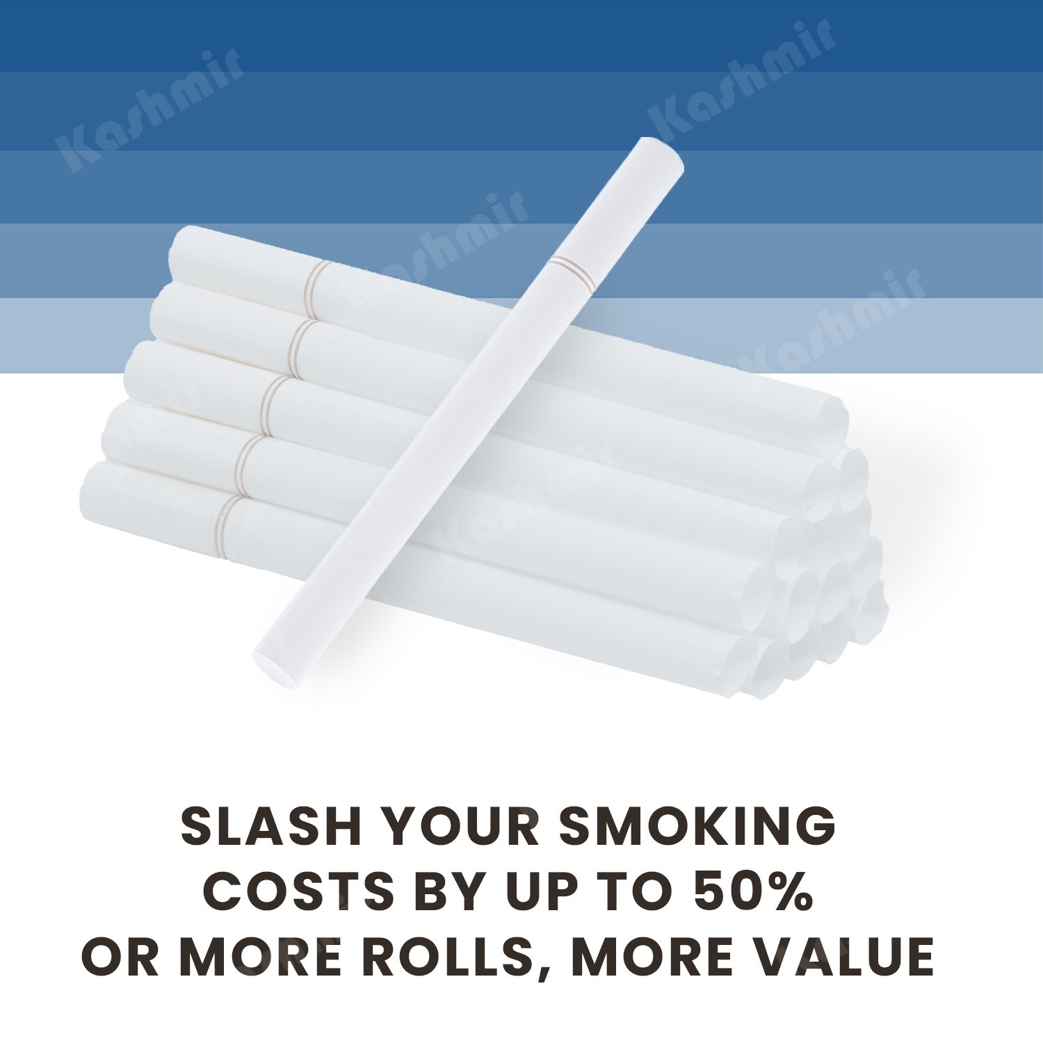 Cigarette Filter Tubes 100mm Size Smooth Blue Pre Rolled 10000 Tubes by Roxwell