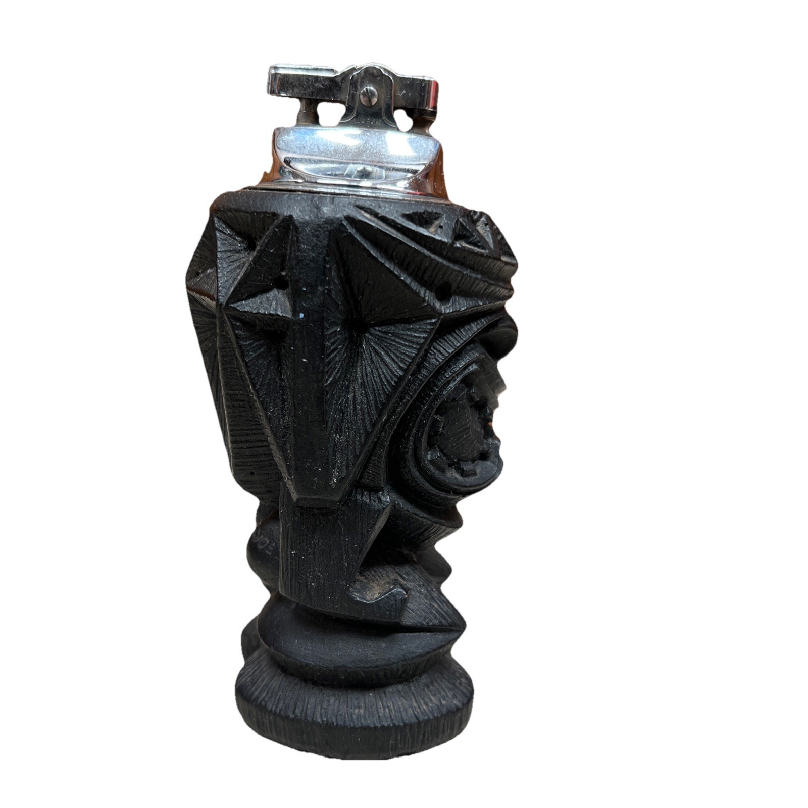 Vintage Coco Joe’s of Hawaii Tiki Tabletop Lava Lighter MCM Chrome Top READ NOTE