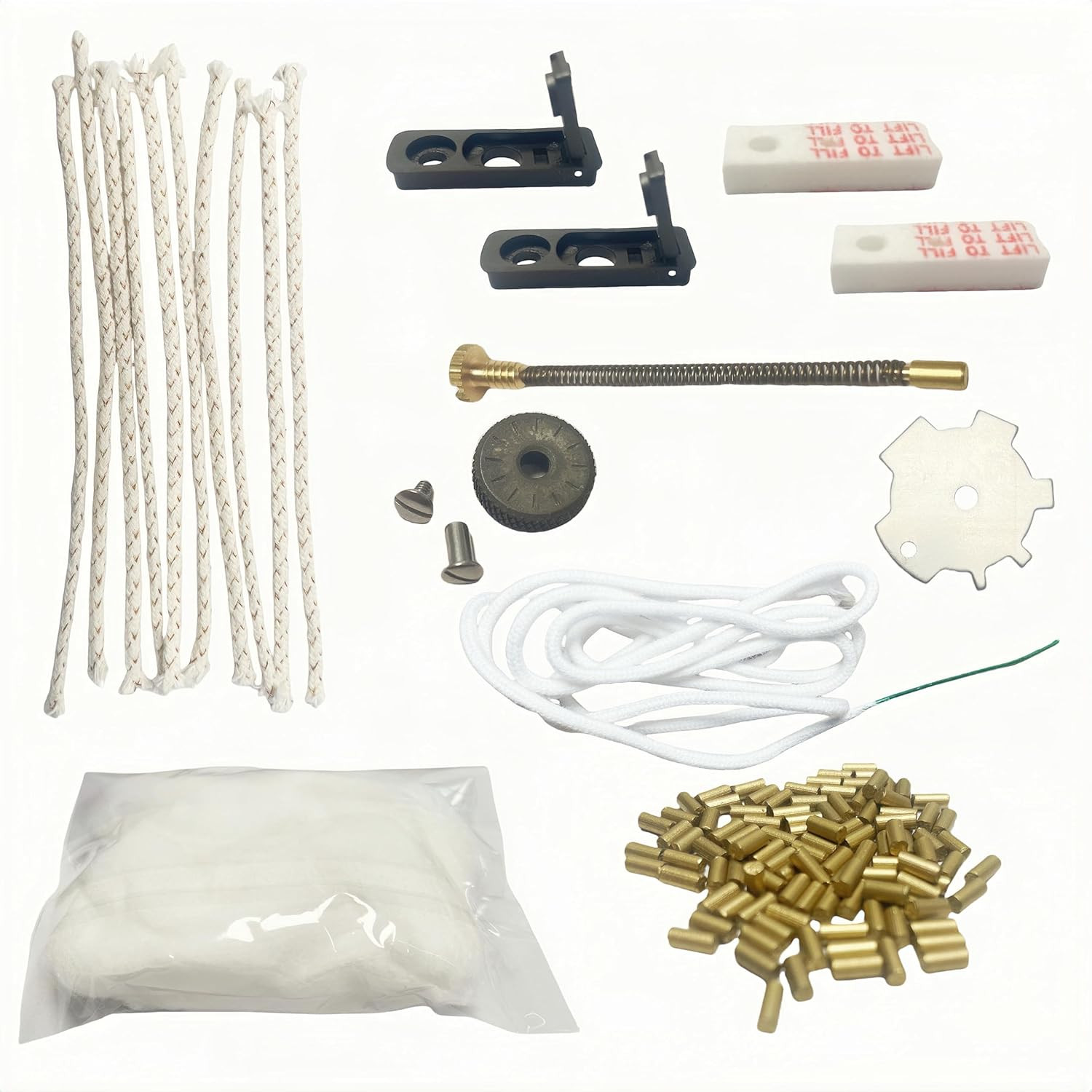 Lighter Repair Kit for Zippo Flint Wick Spring Wheel Cotton Felt Pad Set Parts