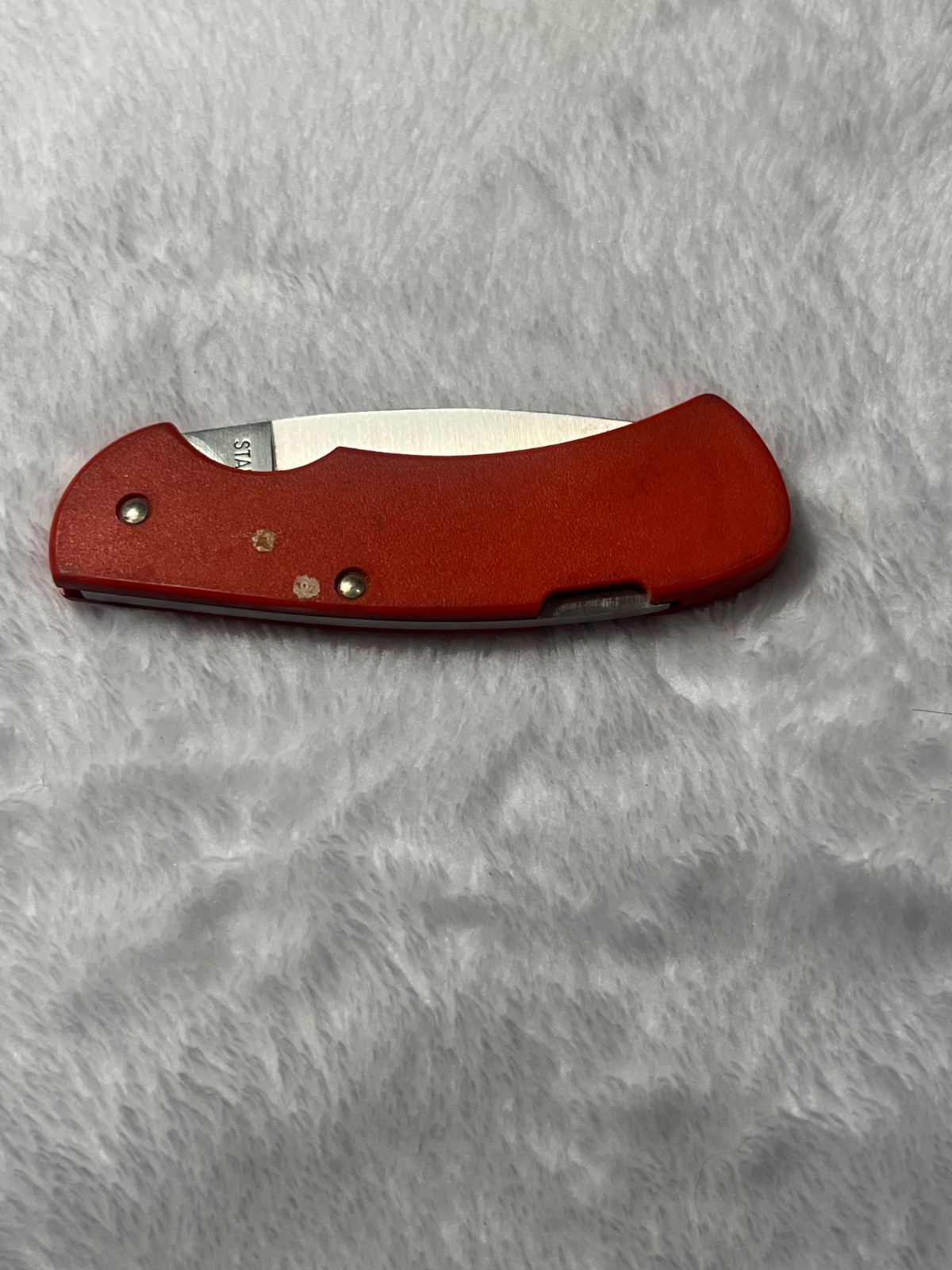 Pioneer Sugar Advertising Stainless Orange Zippo Pocket Knife