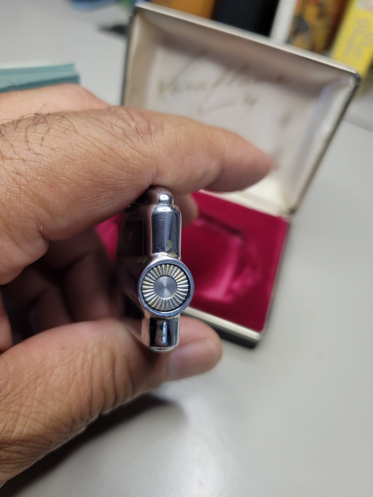 Vintage Ronson Varaflam Premier LIghter Original Box (WORKING)