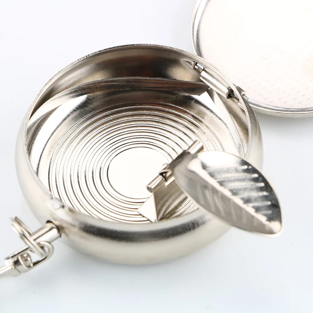 Portable car cigarette ashtray, random pattern, pocket ashtray with keychain