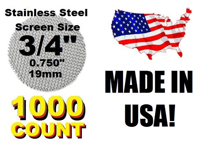1000 Count 3/4″ Stainless Steel Pipe Screens HIGHEST QUALITY – MADE IN USA!