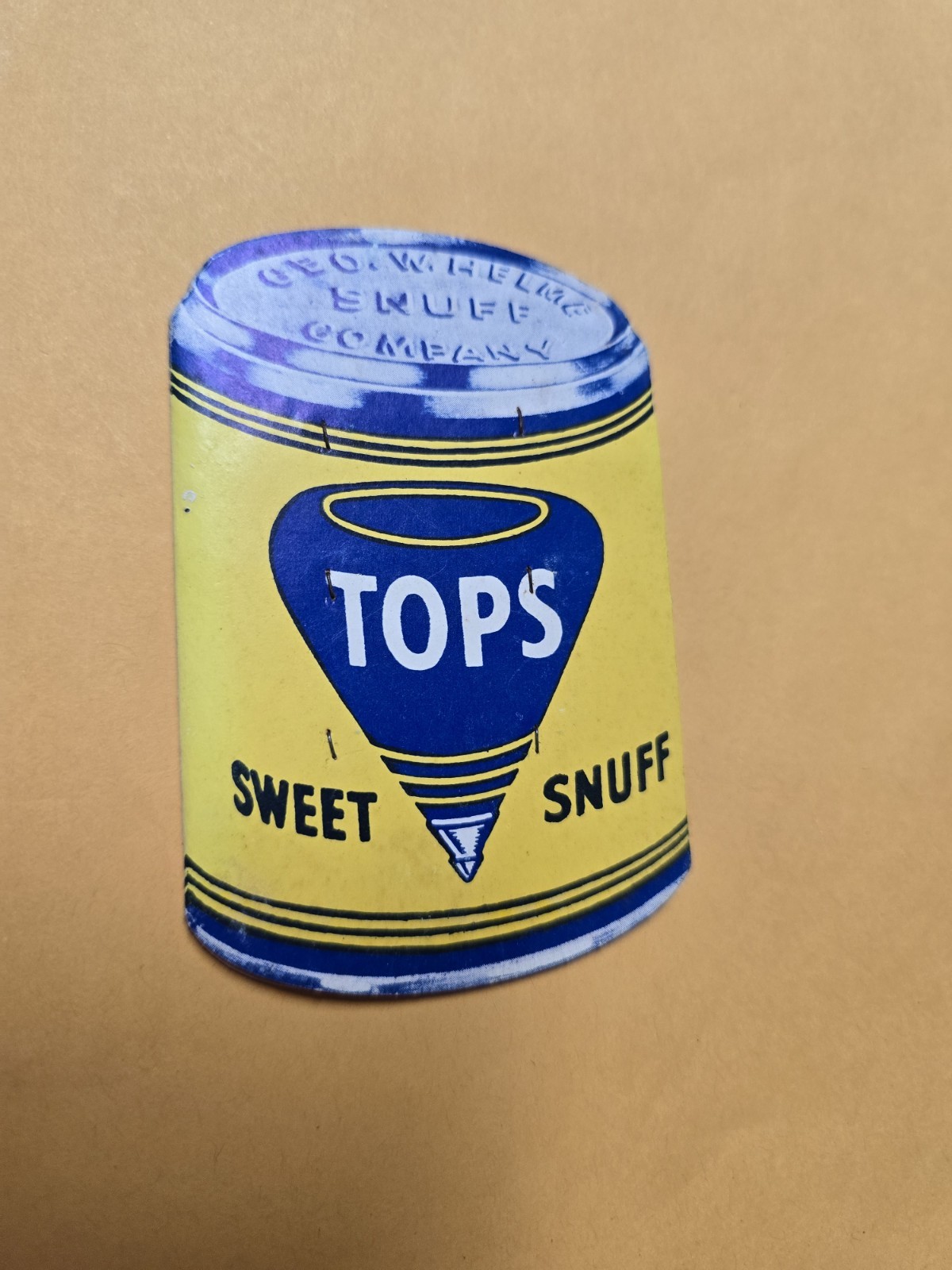1957 White 6 Ct Buttons Tops Sweet Snuff Promo Card