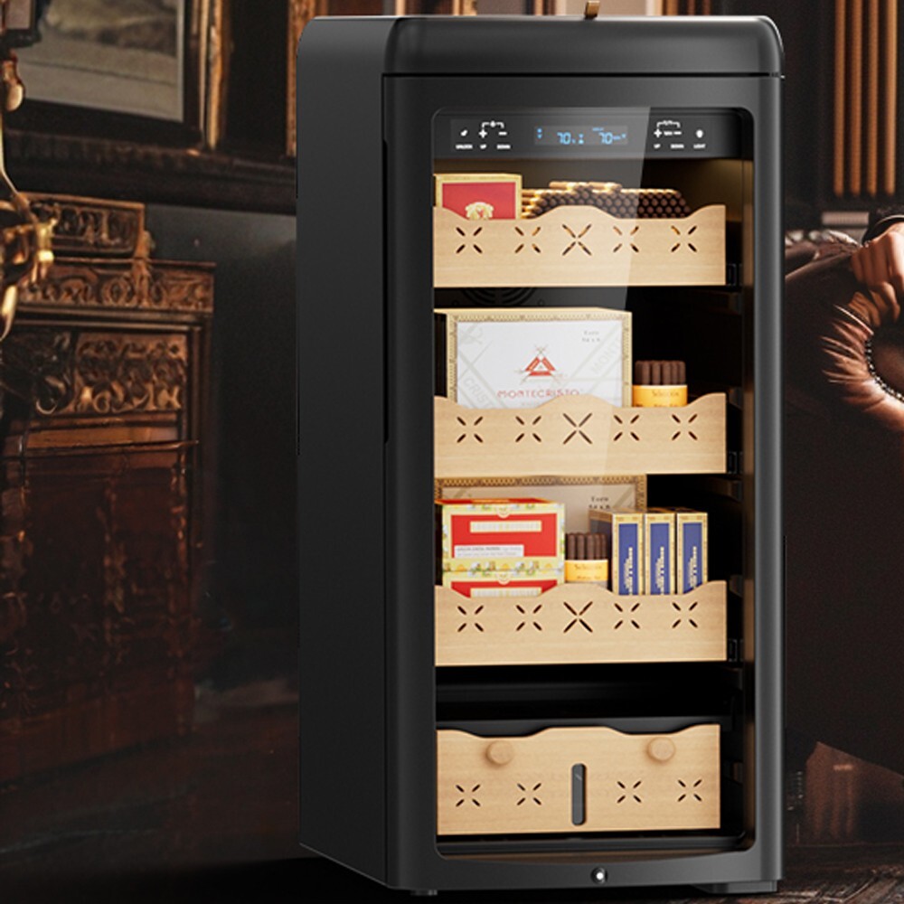 115L Electric Cigar Humidor 900 Counts Large Capacity Temperature & Humidity