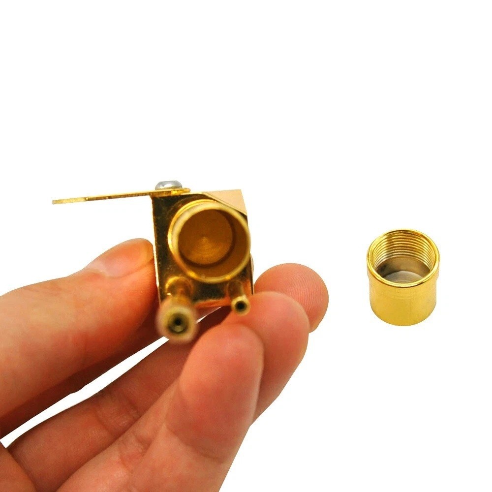 Brass Smoking Pipe with Storage Chamber Herb Tobacco Proto
