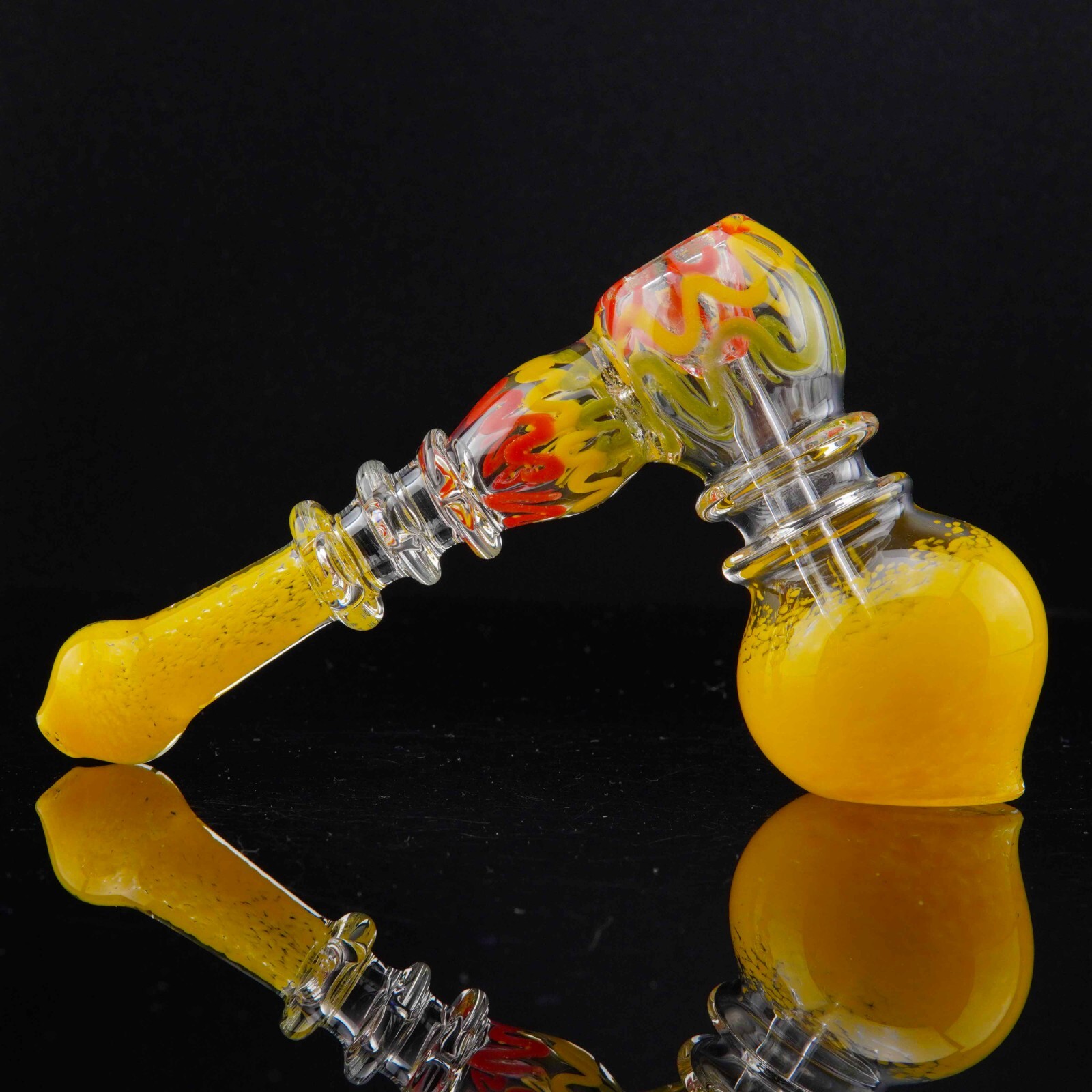 6.5″ Handmade Fumed Gold Hammer Bubbler Sherlock Tobacco Smoking Bowl Pipes