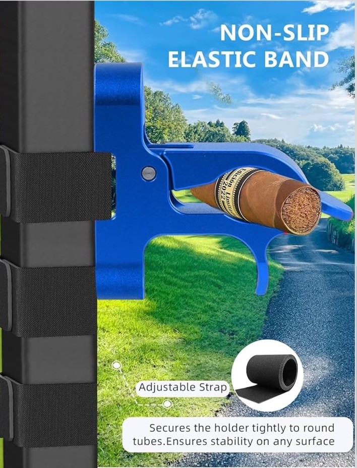 Strong Magnetic Cigar Holder Golf Cart Cigar Holder Clip Matte Cigar Tool Blue