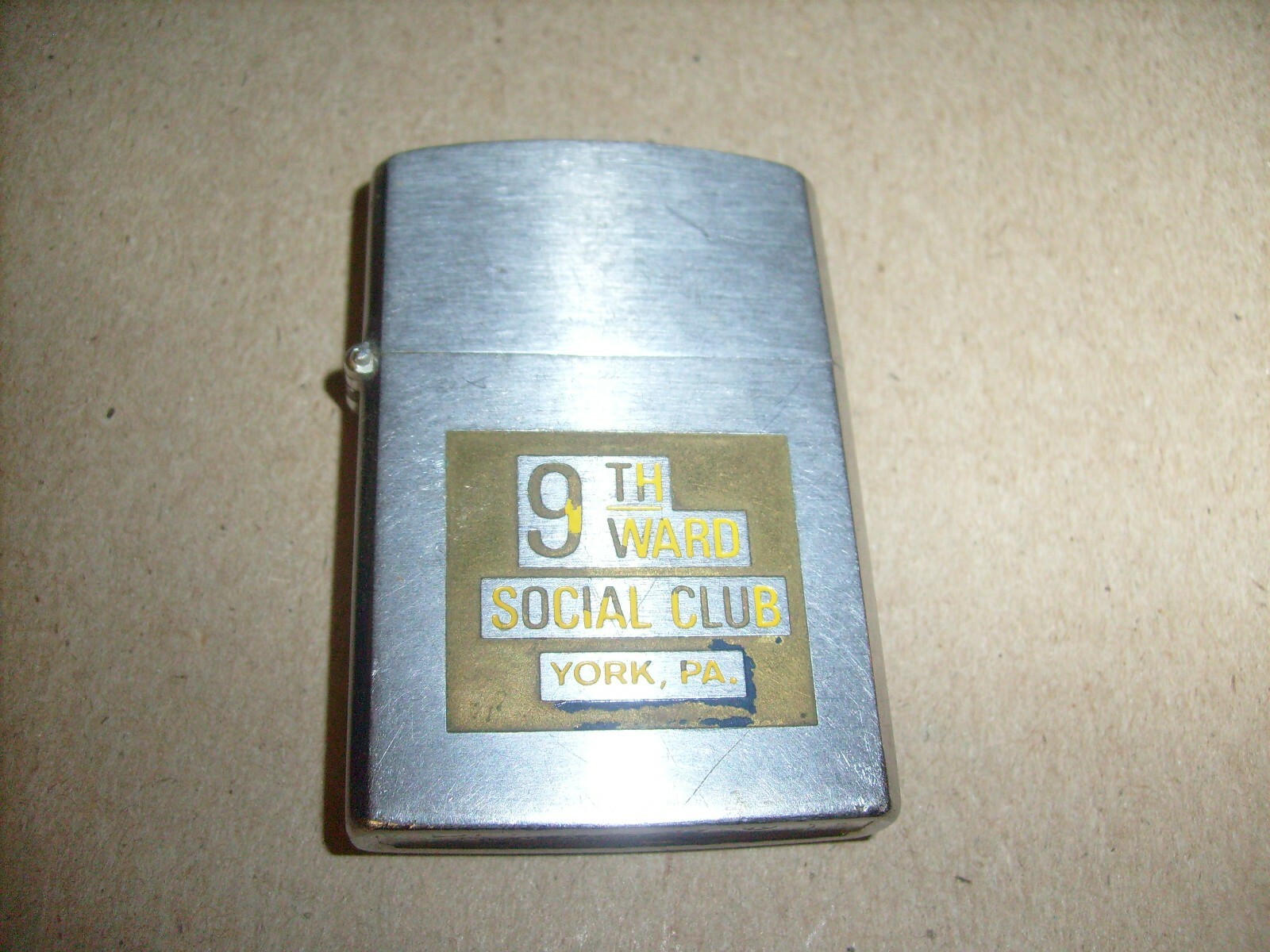 Vintage 9TH Ward Social Club, York Pa. Lighter – Barlow® Slim Dandy
