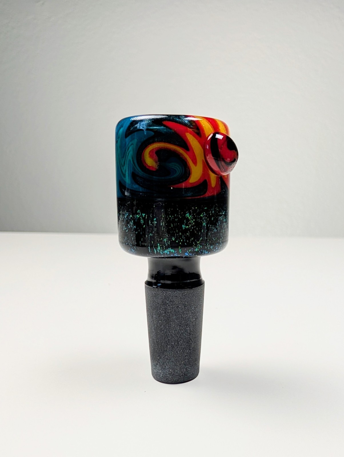 14mm Fire & Ice Dichro Wig Wag Quality Glass Bowl Slide Bong Water Pipe Hookah