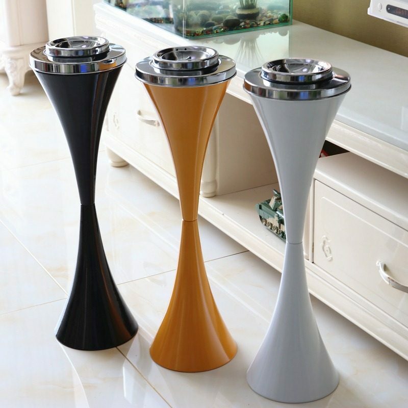 23″ High Floor Standing Cigarette Ashtray with Lid Standing Ashtray In/Outdoor