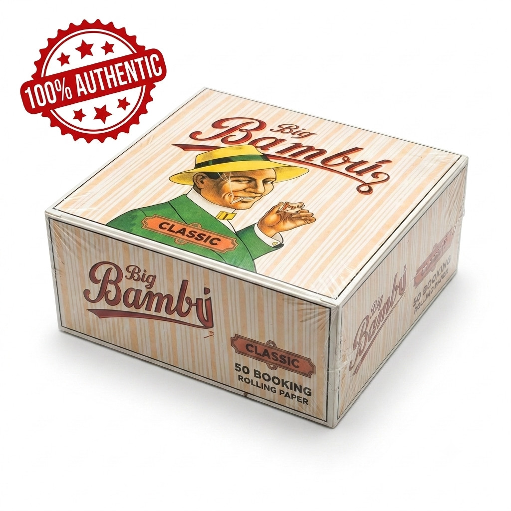 Authentic Big Bambu Classic Cigarette Rolling Papers 50 Booklets Made in Spain
