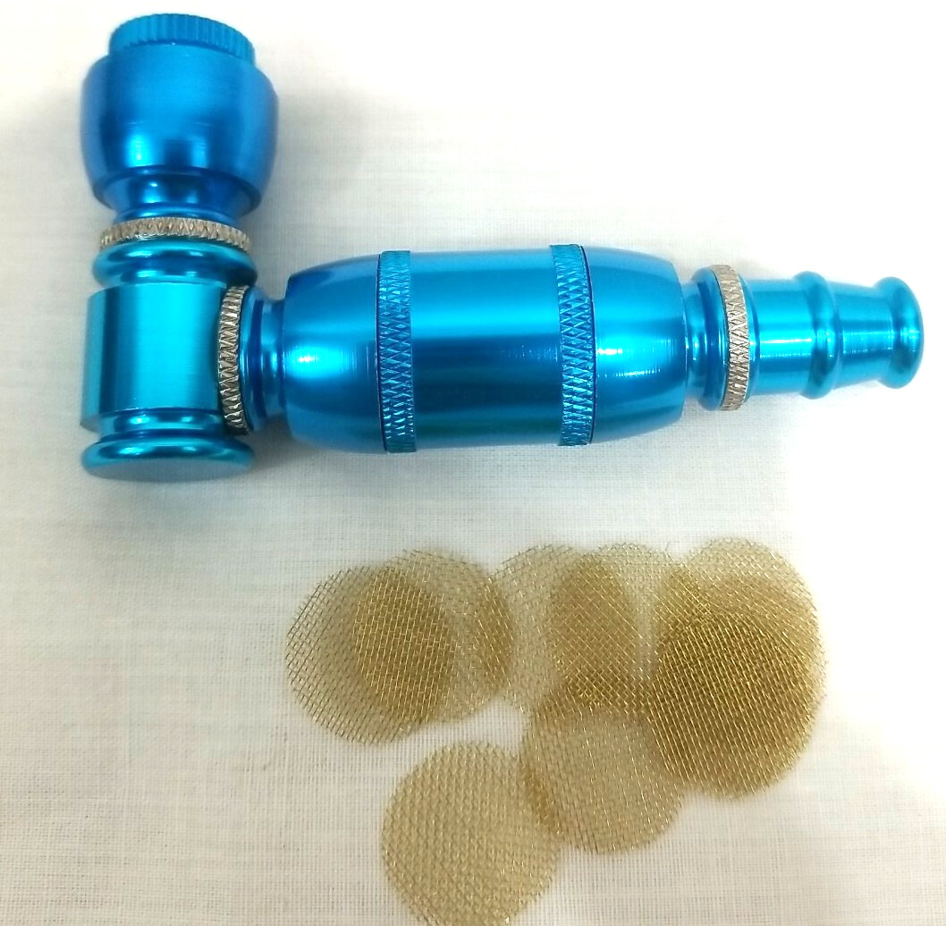 Aqua Metal Smoking pipe 3″ with screens