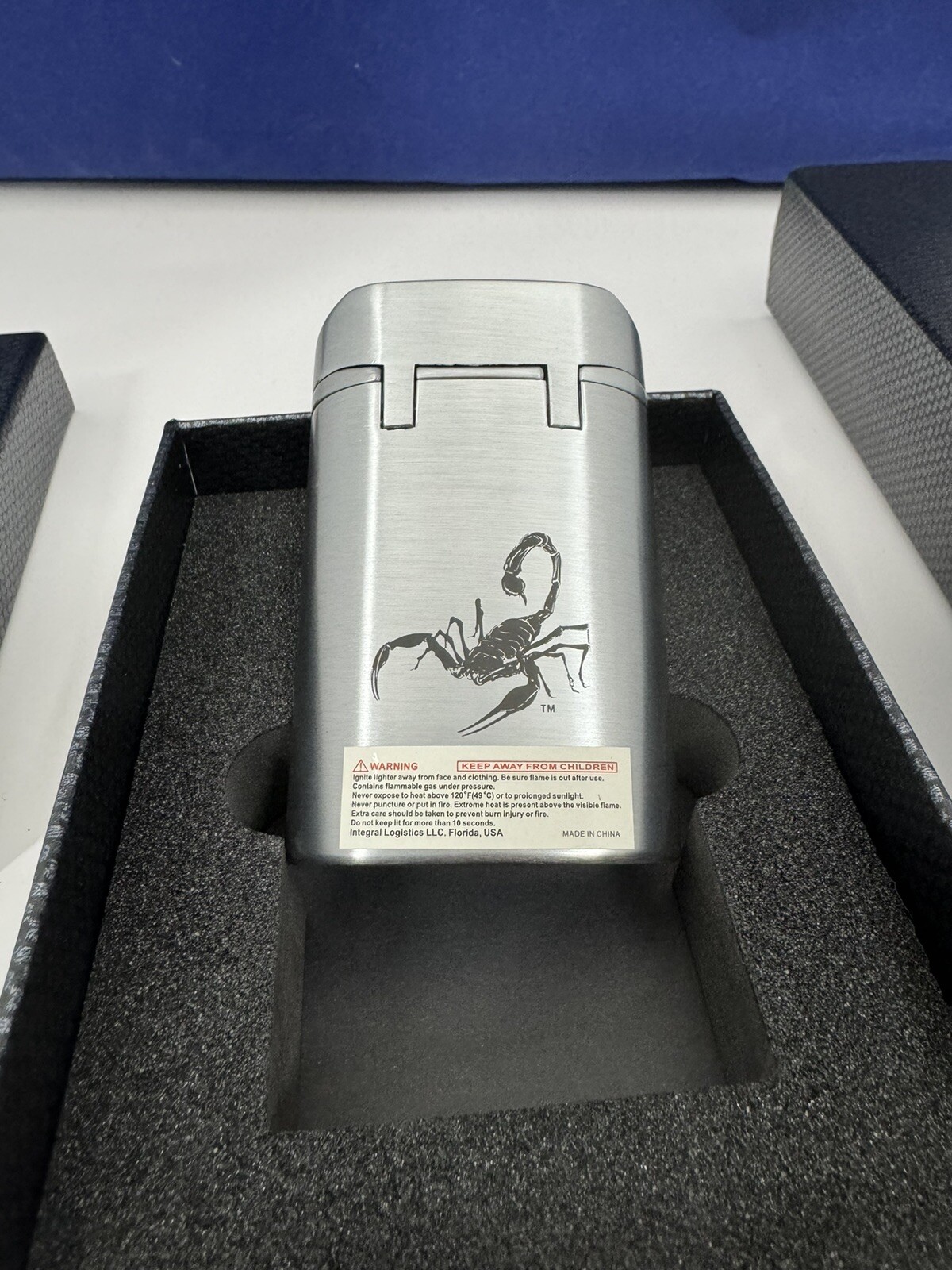 Lotus Brawn T7 Table Top Quad Cigar Torch Lighter – Chrome – Camacho – New
