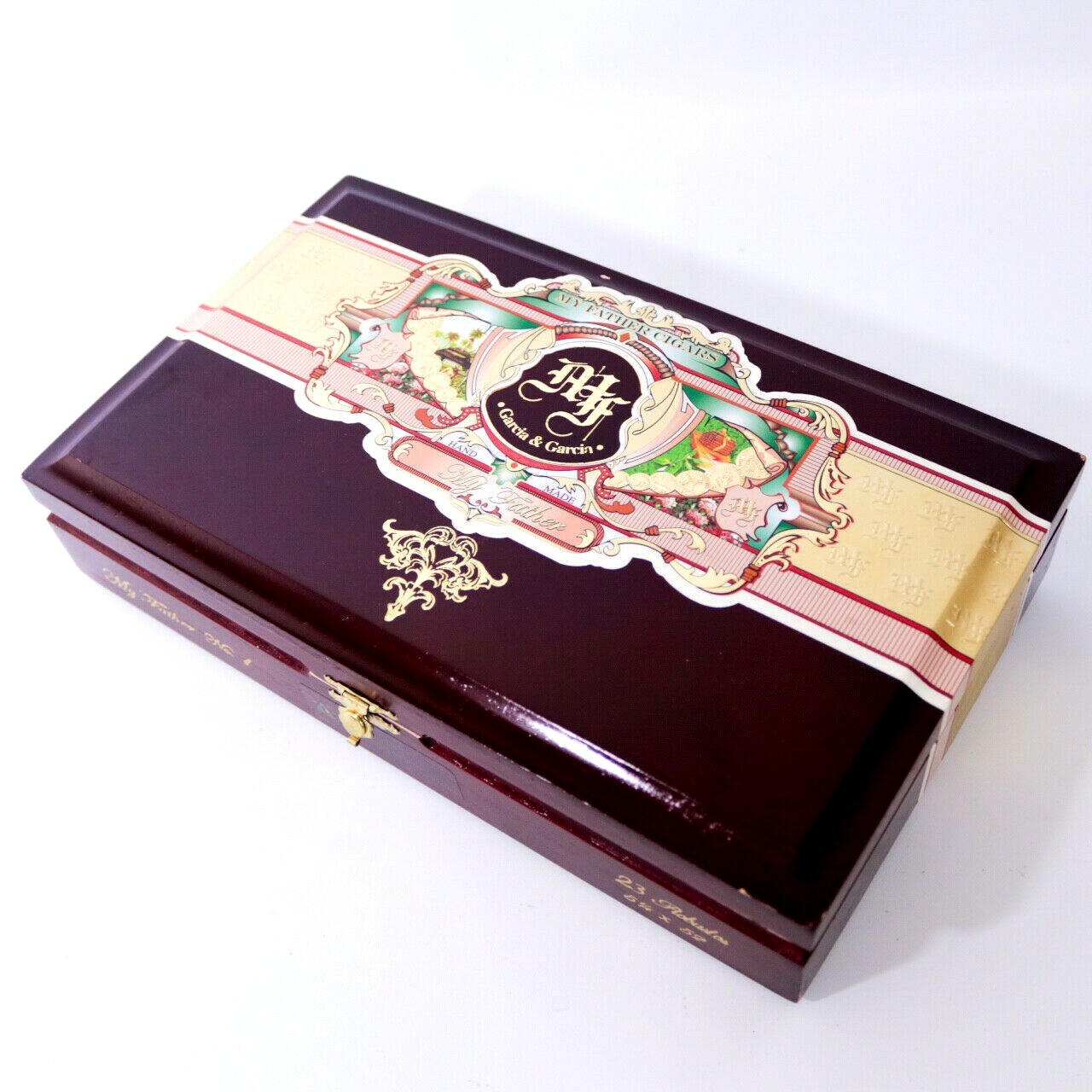 My Father Cigars No. 1 Robusto Empty Wood Cigar Box 10.5″ x 6.25″ x 2″ ~