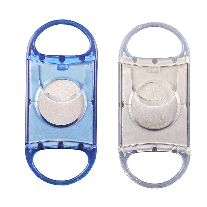 2PC Portable Cigar Cutter Knife Double Blade Stainless Steel Guillotine Scissors