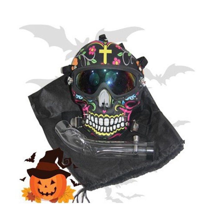 MULITI COLOR HIGH QUAITY SKULL FABRIC MASK SMOKING HOOKAH PIPE