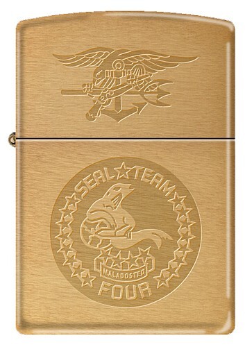 SEAL TEAM 4 Special Operations Zippo US Navy Sea, Air Land Team Brushed Brass