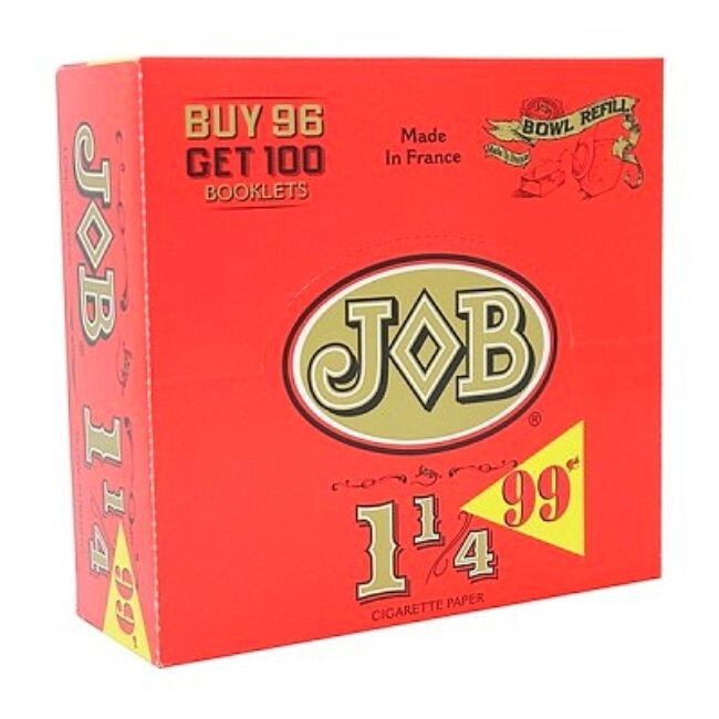 JOB Orange Papers 100 COUNT Box JOB 1 1/4 Pre-Price 78mm Rolling Cigarette Paper