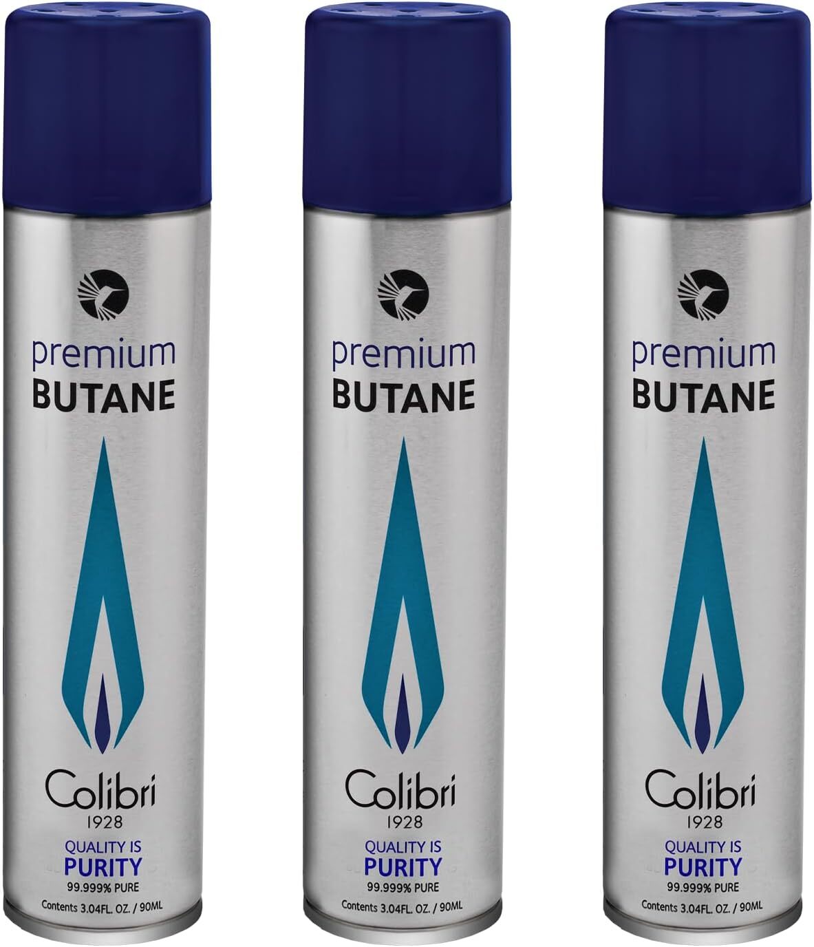 Colibri Premium Butane Fuel Refill for Lighter 3 Small Cans
