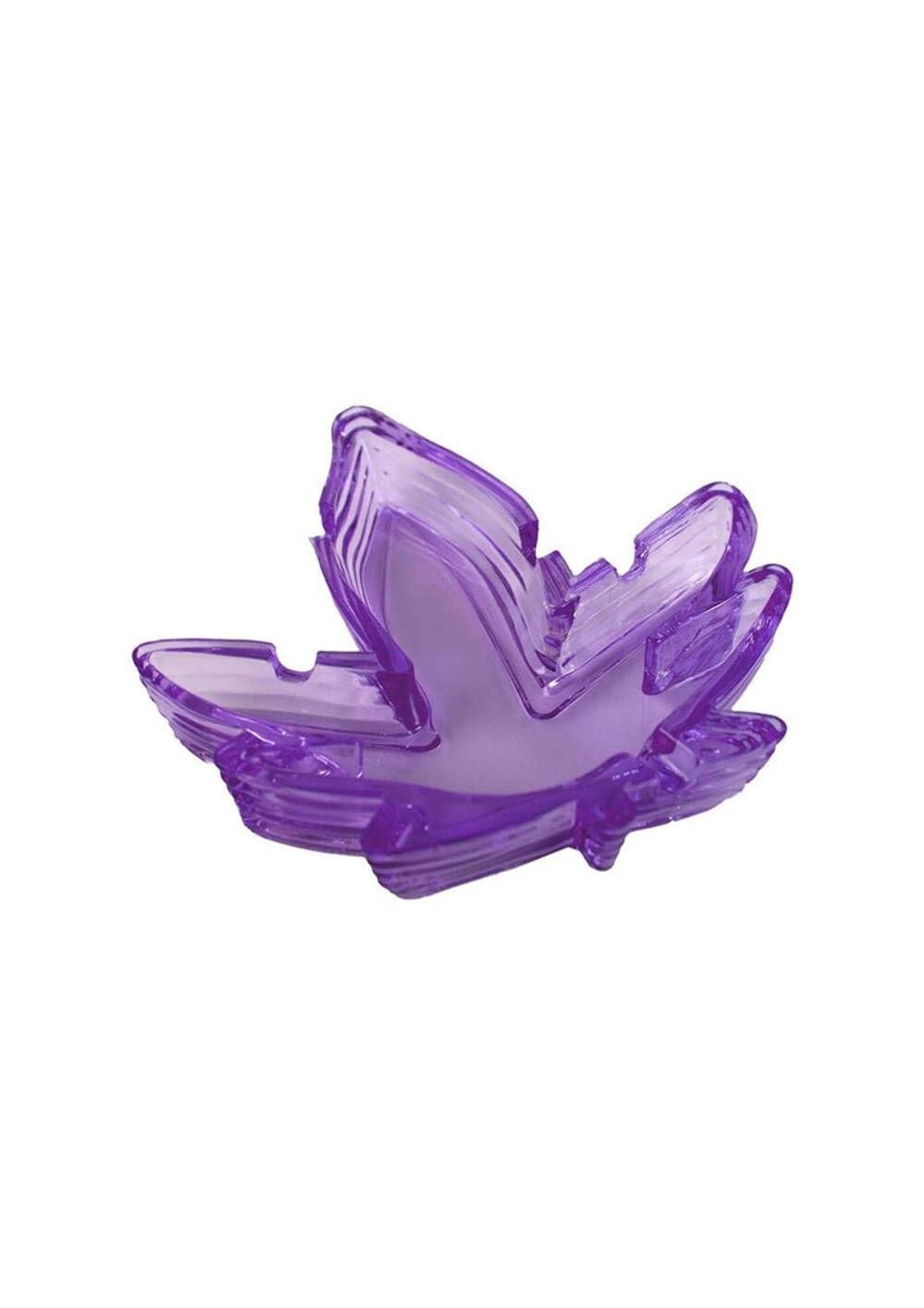 Kheper Games Potleaf Glass Ashtray Purple 5 inches Inch Functional Standard