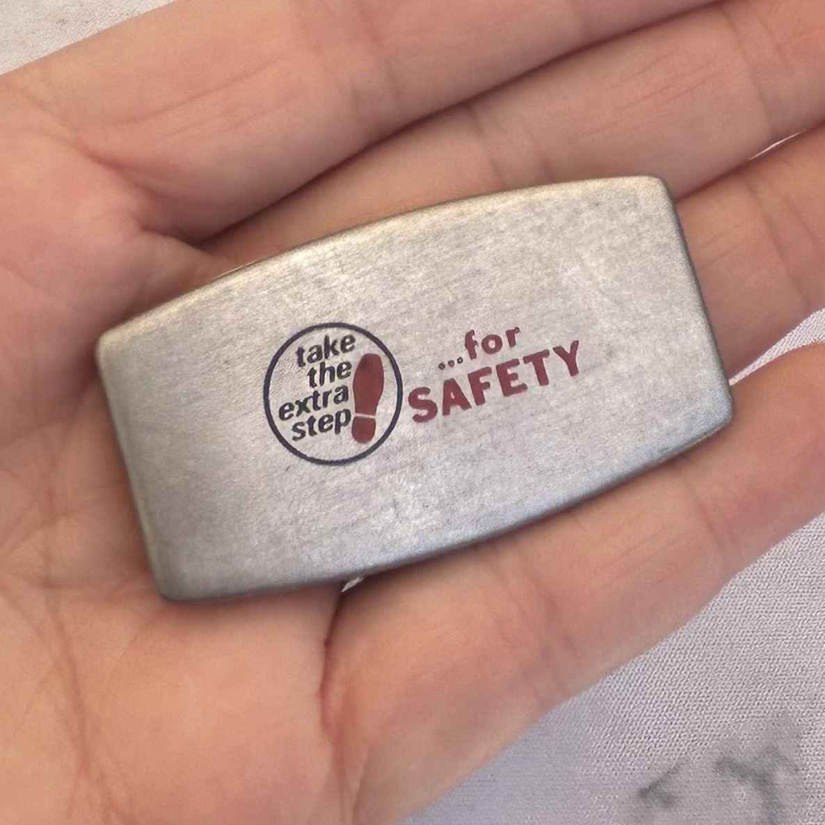 Vintage Zippo Money Clip Knife Advertising Safety Award Silver Toned Red USA