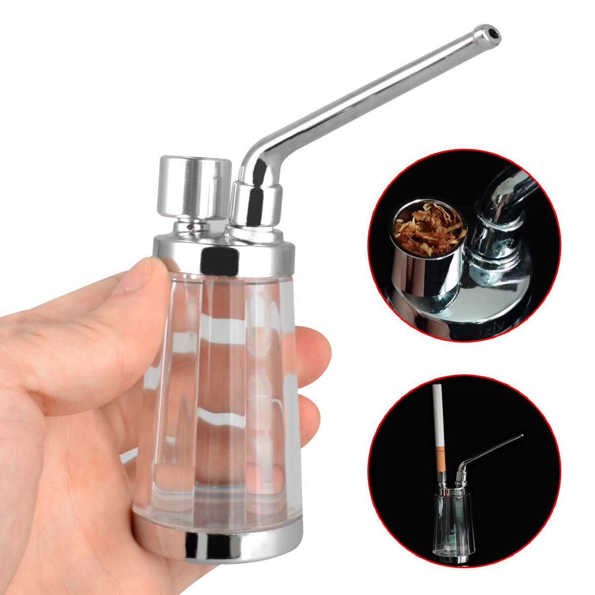 Portable Mini Water Bong Smoke Pipe Smoking Pipes Small Tobacco Hookah Shisha.
