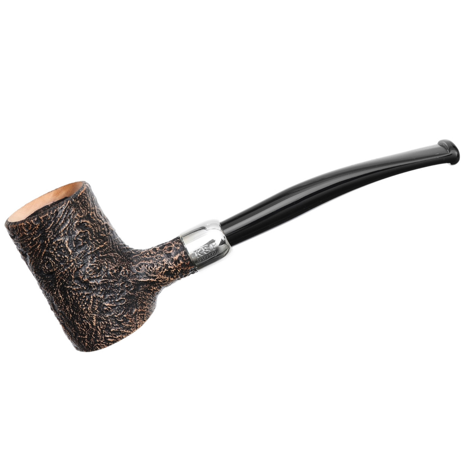 Peterson Arklow Sandblasted 701, Fishtail, 3mm, Sitting Poker Tobacco Pipe
