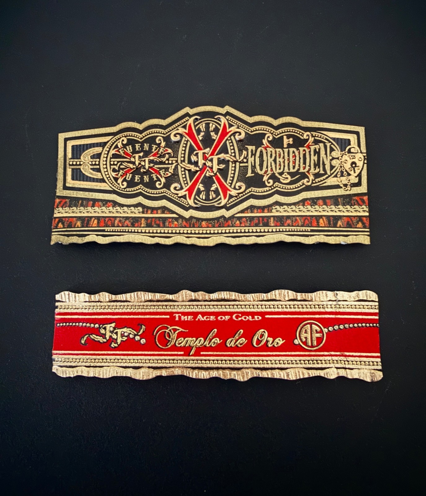ARTURO FUENTE OPUS X OPUSX FORBIDDEN X TEMPLO de ORO Cigar Band Framed Display