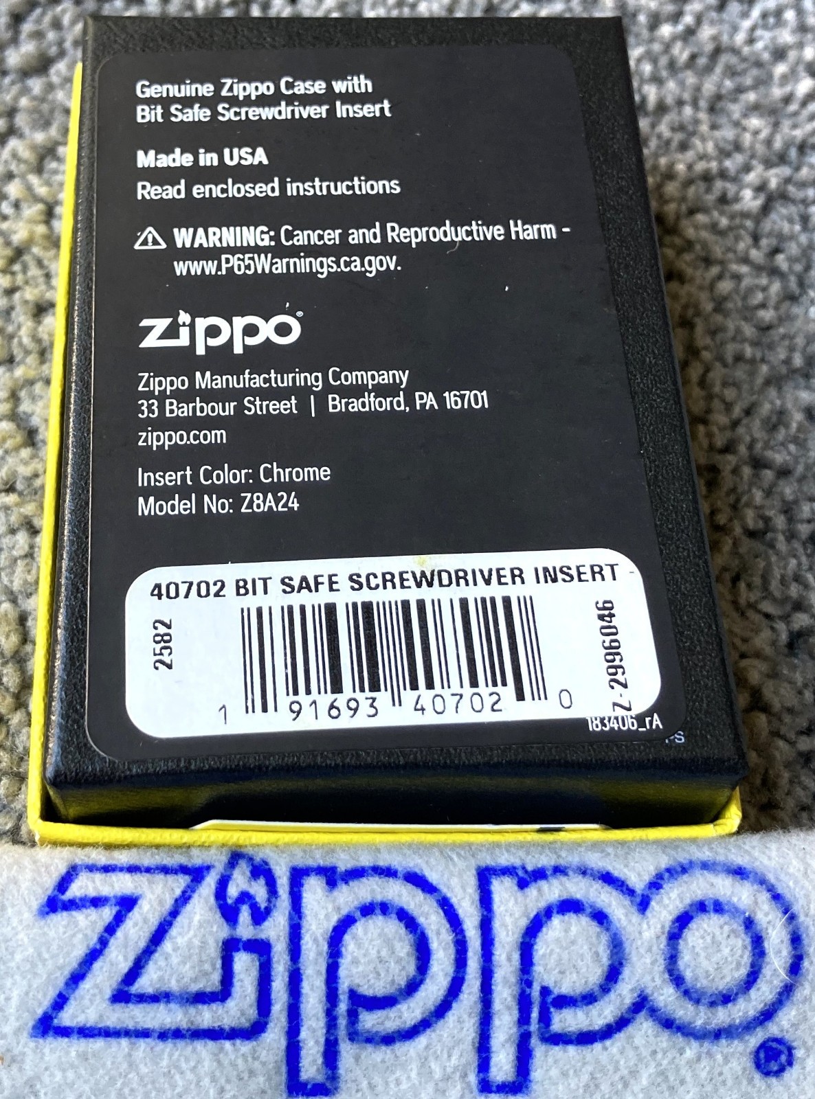 ZIPPO BIT SAFE INSERT 4 in 1 IN BRUSHED CHROME Case GREAT GIFT Collector 40702