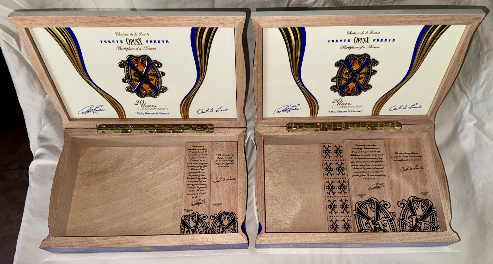 Arturo Fuente OpusX ForbiddenX 20 Years Celebration 2 Cigar Boxes
