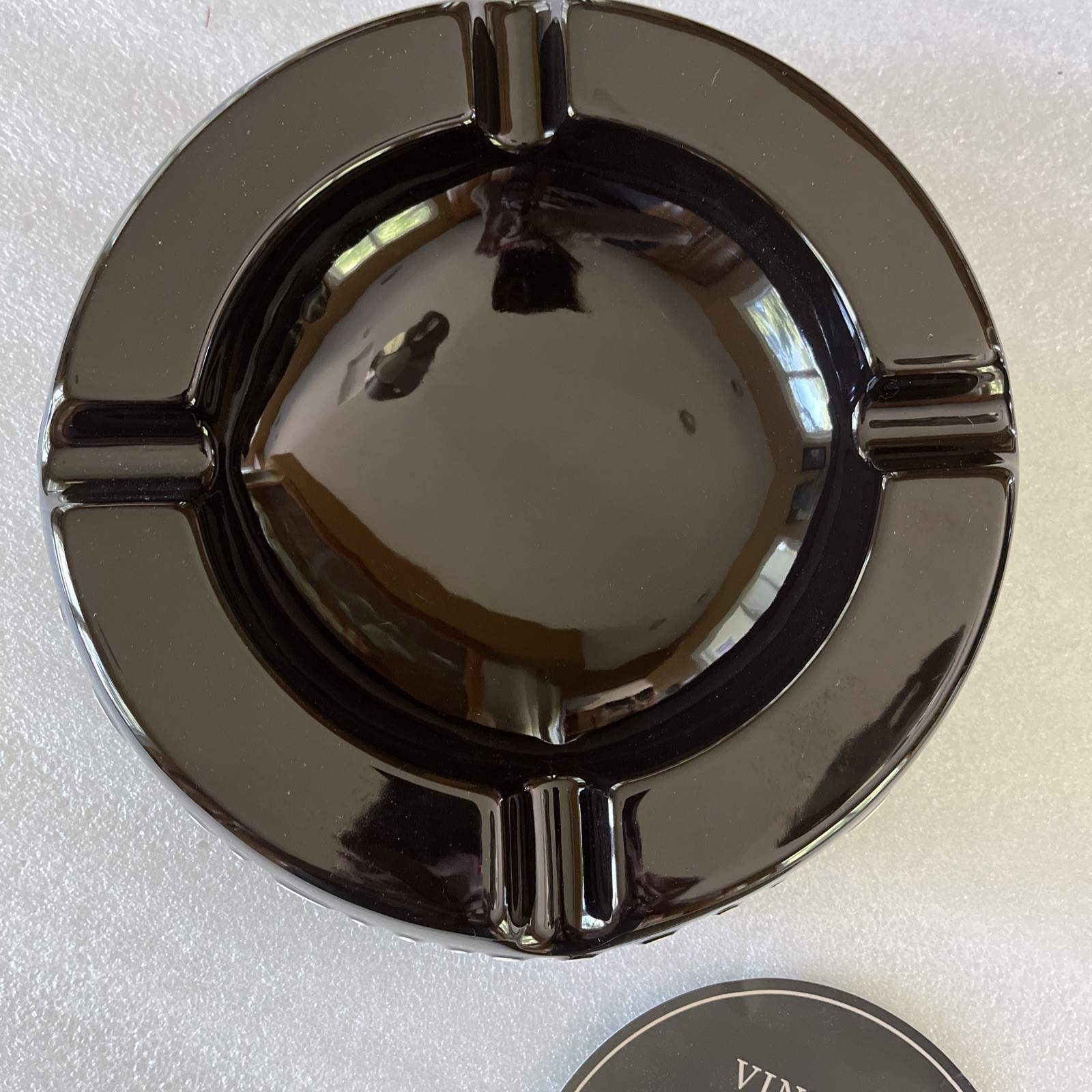 JC Newman Cigar Co, Tampa Fla. Est 1895 Large Ceramic Ashtray -Stork Club Style
