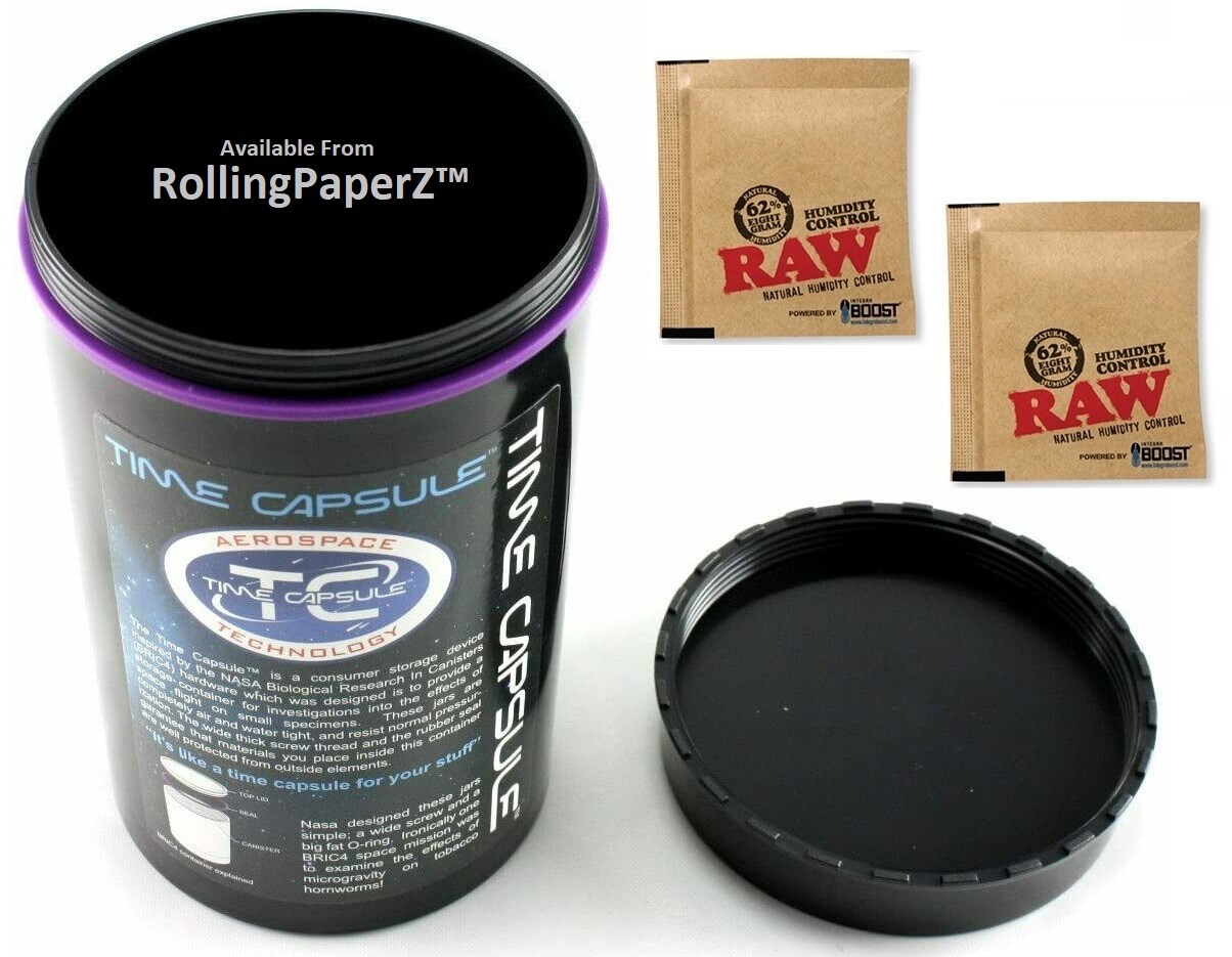 Large Time Capsule Airtight Waterproof Storage + 2 RAW Humidity Control Packets