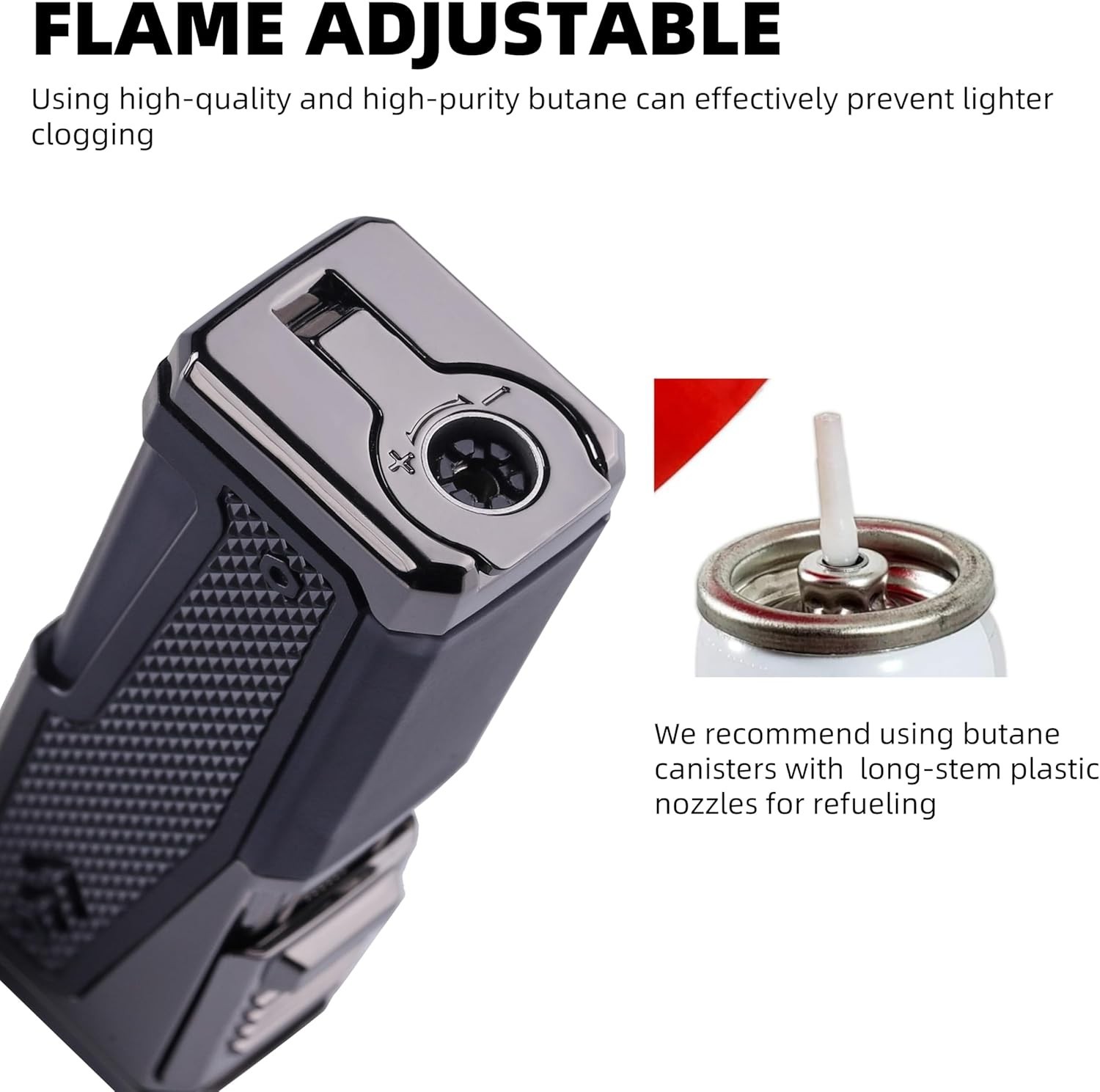 2 Pack Torch Lighter Quadruple Jet Flame Windproof Refillable Butane Lighter …