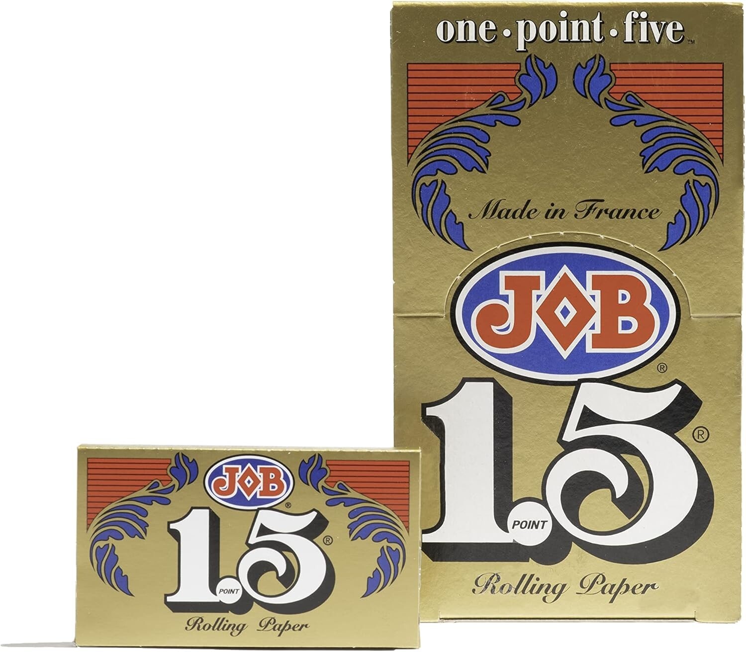 Full Box JOB Gold 1 1/2 1.5 Rolling Papers 24 Booklet (24 Paper Each)