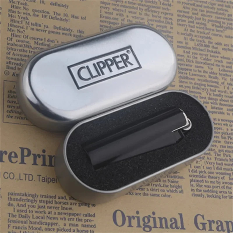 Clipper Metal Grinding Wheel Flame Ignition Gas Lighter Portable Mini Pocket
