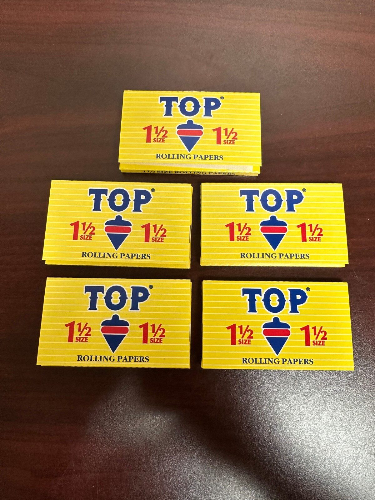 TOP 1 1/2 Cigarette Rolling Papers -5 PACKS