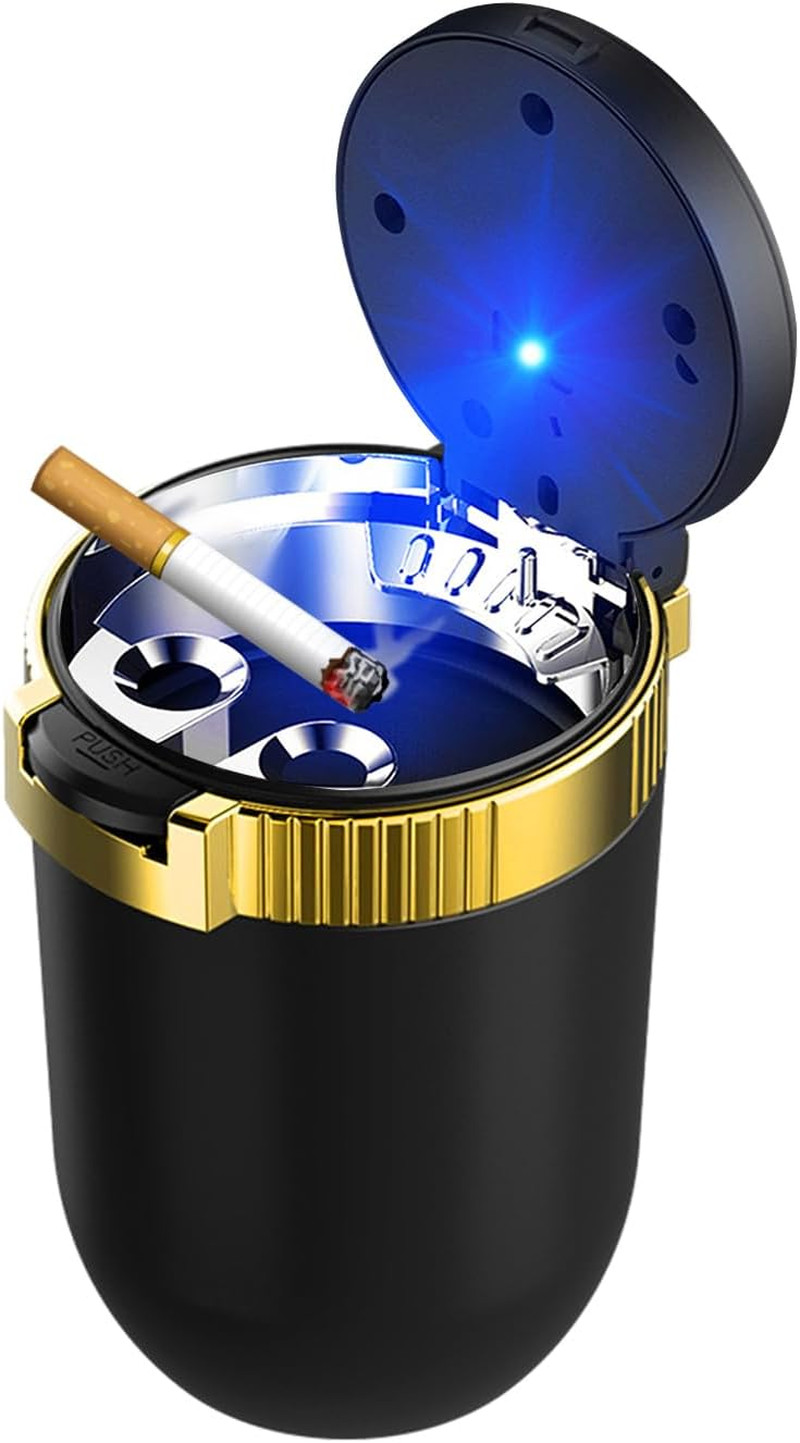 Car Ashtray with Lid Detachable Stainless Smokeless Auto Ashtray Portable M…