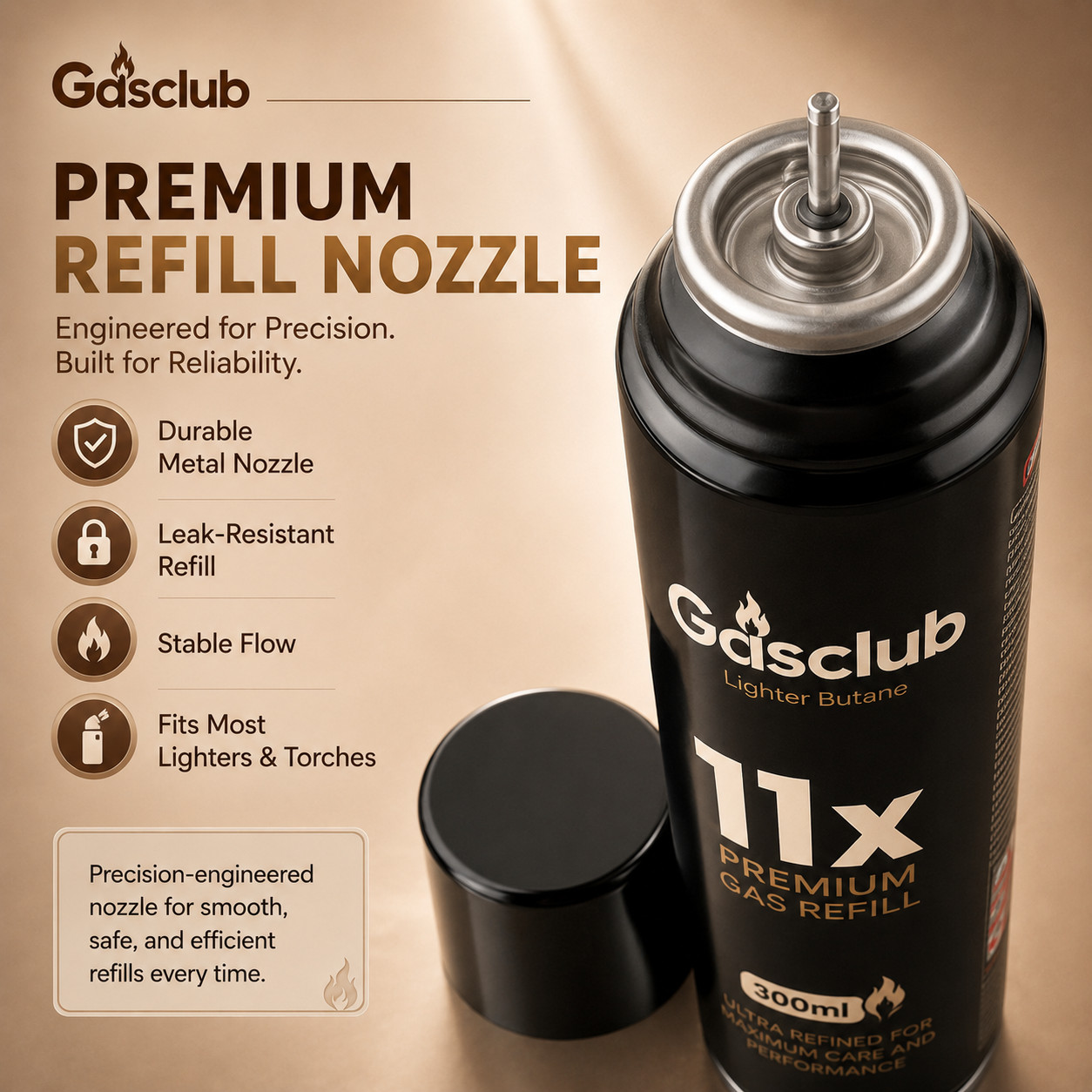 11X Refined Butane Lighter Gas Fuel Refill Gasclub 300ML 10.14 oZ Cartridge