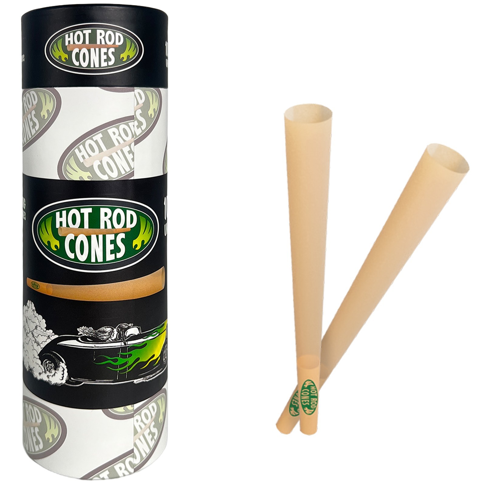 Hotrod Pre Rolled Cones Unbleached King Size 100 CT-109 mm Rolling Paper Cones