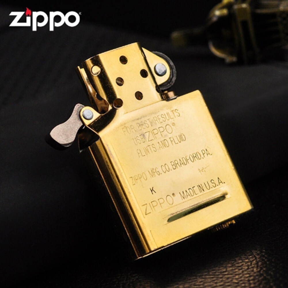 Zippo replacement fluid lighter insert plus fuel saving gasket naver uesd/ Gold