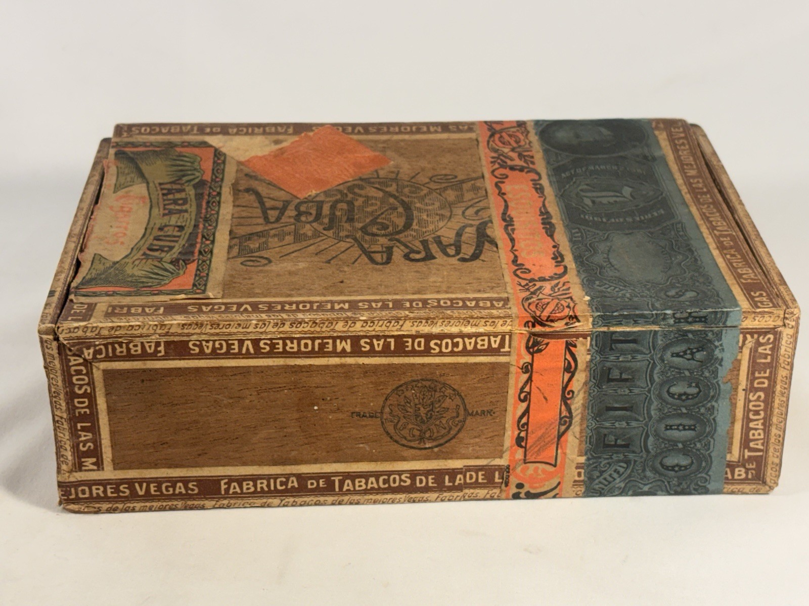 Antique Cigar Box Dayton Ohio Yara Cuba Pre Embargo Tax 1901 Ferneding Heymann