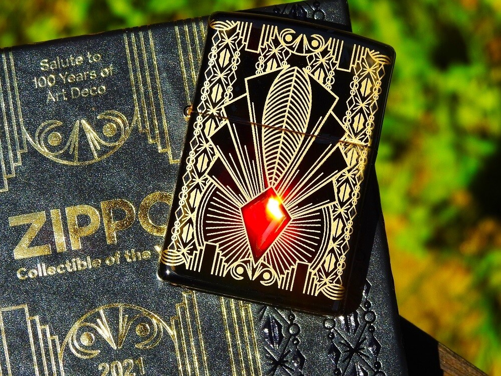 Zippo Lighter – Art Deco 2021 Collectible of the Year – COTY – Swarovski Crystal