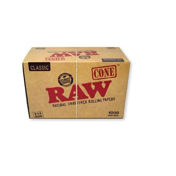 RAW Cones Classic 1 1/4 1000 Count Box