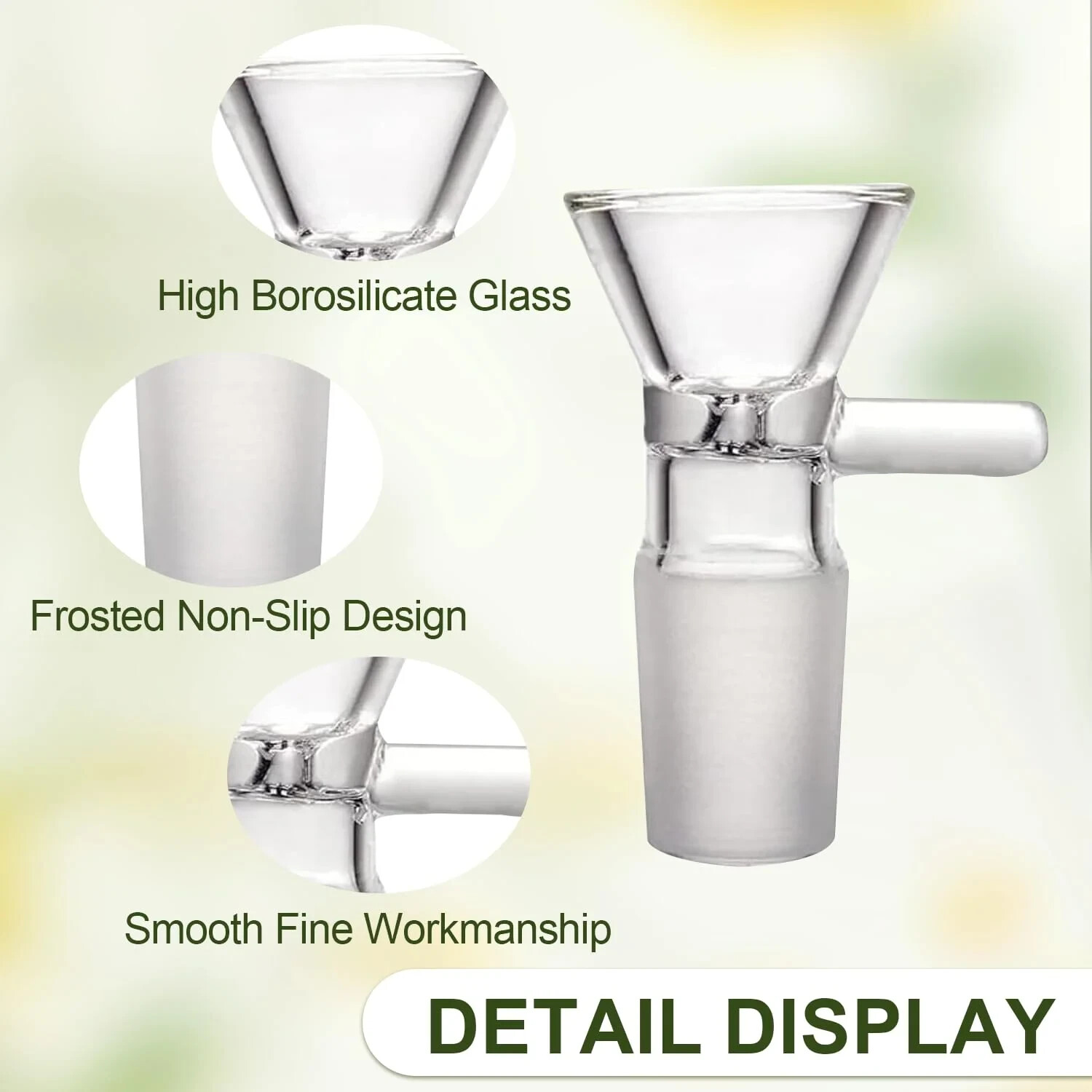 90° Glass Ash Catcher Glass Hookah Attachment for Water Pipe Smoking , Set of 4.