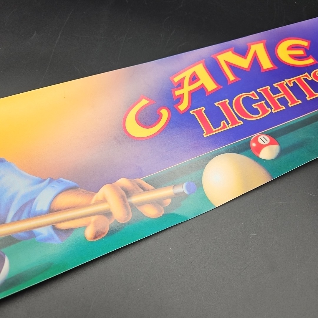 Vintage Camel Lights Pool Hall Poster Banner 22.75″ X 5.75″ Joe Camel 90s Cigs