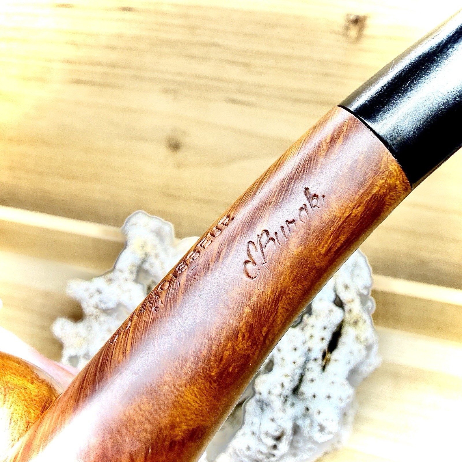 52g ED BURAK CONNOISSEUR N.Y.C HAWKBILL SWAN NECK ESTATE PIPE