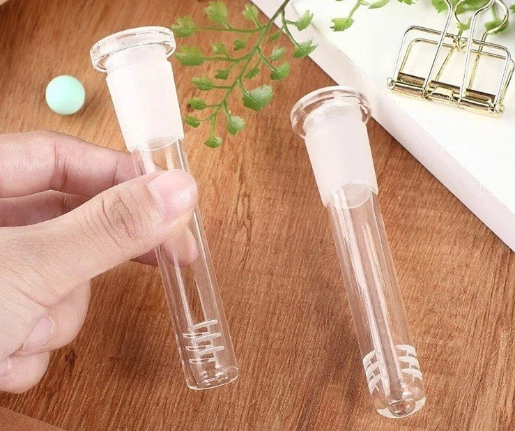 NEW 🔥 2 THICK 3.5 Borosilicate Glass 6-Cut Downstem’s FREE DISCRETE SHIPPING 🔥