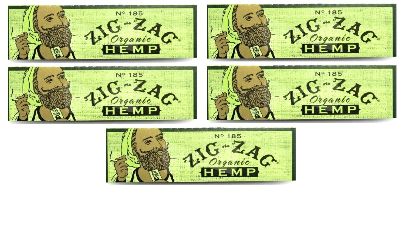5x Zig Zag Organic 1 1/4 Rolling Papers ZigZag Hemp 50 Lvs/Pk 24 Hr USA Shipped