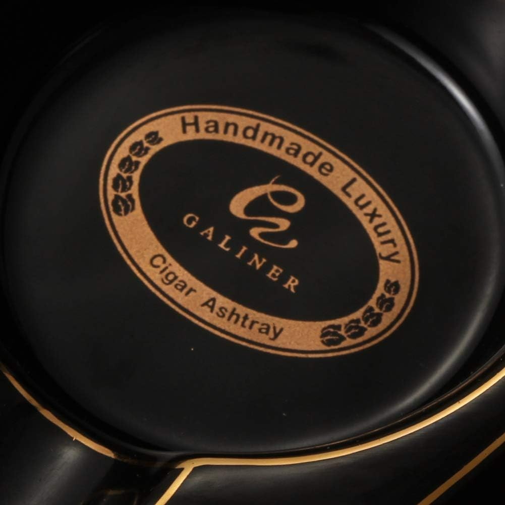 Galiner Cigar Ashtray Travel Ceramic Ashtray for Cigars Outdoor Cigar Ash Tray A
